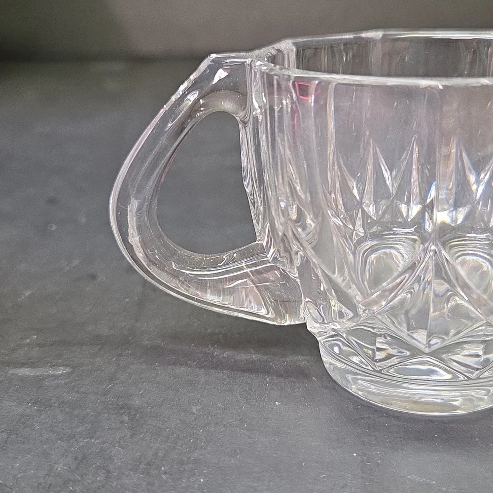 Brillant‎ West Germany Crystal Cream Sugar Tray Set W/ Original Box